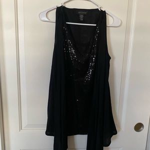 BRAND NEW Cable & Gauge Tank Top with Attached Black Cover Up